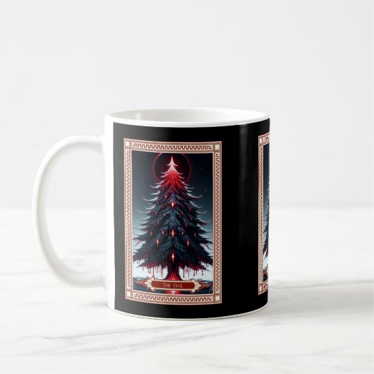 De kerstboom Tarot Kaart Koffiemok (Links)