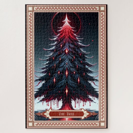 De kerstboom Tarot Kaart Legpuzzel (Verticaal)