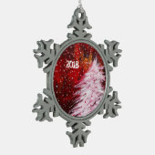 De kerstboom tin sneeuwvlok ornament (Links)