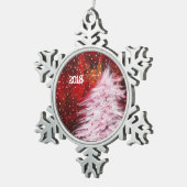 De kerstboom tin sneeuwvlok ornament (Rechts)