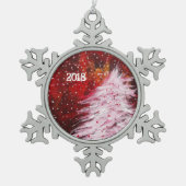 De kerstboom tin sneeuwvlok ornament (Voorkant)