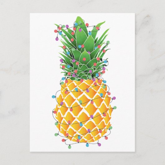 De Kerstboom van de ananas Feestdagenkaart (Voorkant)