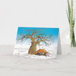 De Kerstboom van de baobab Feestdagen Kaart
