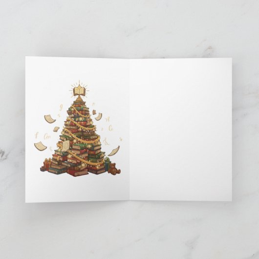 De kerstboom van de boekenliefhebber | literair kaart (Binnen)