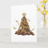 De kerstboom van de boekenliefhebber | literair kaart (Gele Bloem)