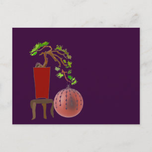 De Kerstboom van de bonsai Feestdagenkaart