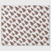 De kerstboom van de Bourgogne en de gouden glitter Cadeaupapier (Vlak)