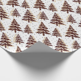 De kerstboom van de Bourgogne en de gouden glitter Cadeaupapier