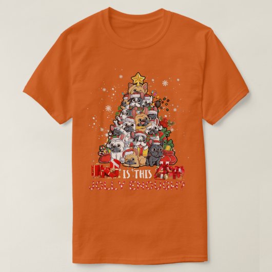 De kerstboom van de bulledog is deze grof genoeg t-shirt (Design voorkant)