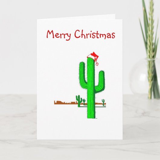 De Kerstboom van de cactus - Wenskaart Feestdagen Kaart (Voorkant)