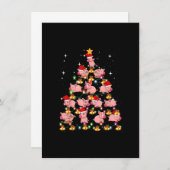 De kerstboom van de decoratie van varkenssierplant kaart (Voorkant / Achterkant)
