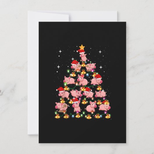 De kerstboom van de decoratie van varkenssierplant kaart (Voorkant)
