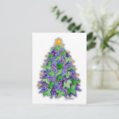 De Kerstboom van de Druiven van de wijn Feestdagenkaart (Staand voorkant)