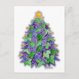 De Kerstboom van de Druiven van de wijn Feestdagenkaart