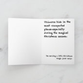 De Kerstboom van de eenhoorn Feestdagen Kaart (Binnen)