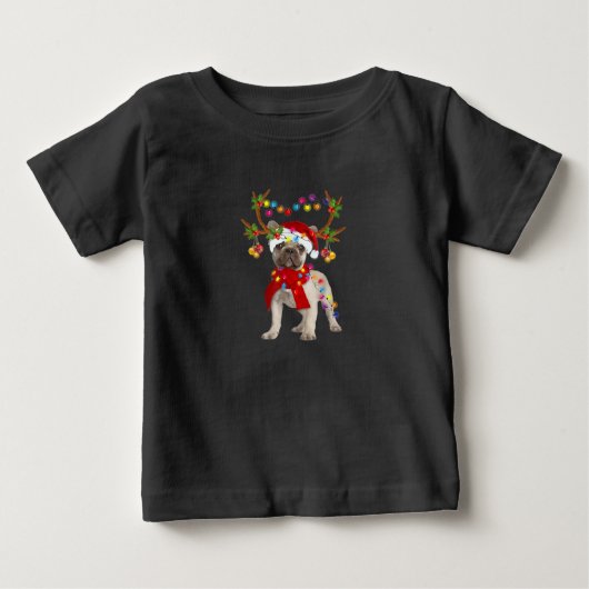 De kerstboom van de Franse hond Bulldog (Voorkant)