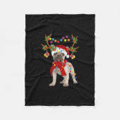 De kerstboom van de Franse hond Bulldog Fleece Deken (Voorkant)