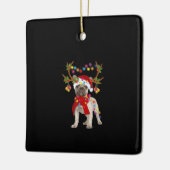 De kerstboom van de Franse hond Bulldog Keramisch Ornament (Links)
