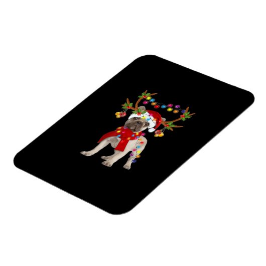 De kerstboom van de Franse hond Bulldog Magneet (Linkerzijde)