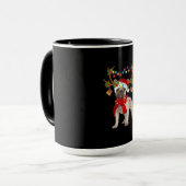 De kerstboom van de Franse hond Bulldog Mok (Voorkant links)