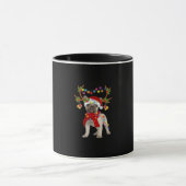 De kerstboom van de Franse hond Bulldog Mok (Midden)