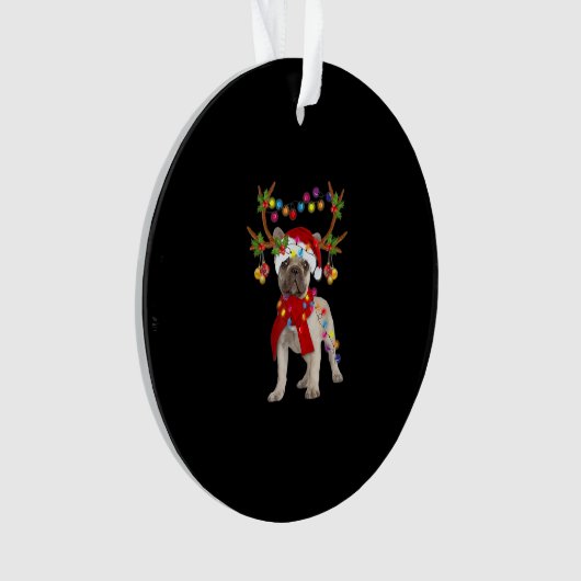 De kerstboom van de Franse hond Bulldog Ornament (voorkant)