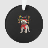 De kerstboom van de Franse hond Bulldog Ornament (voorkant)