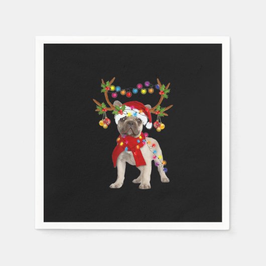 De kerstboom van de Franse hond Bulldog Servet (Voorkant)