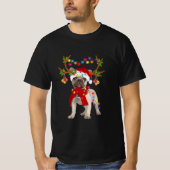 De kerstboom van de Franse hond Bulldog T-shirt (Voorkant)