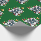 De kerstboom van de gamer cadeaupapier (Hoek)