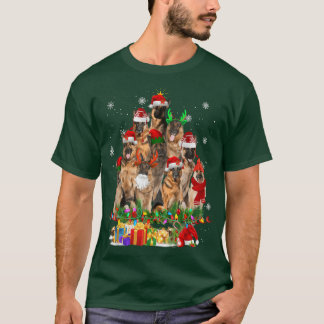 De kerstboom van de herderrendierkerstkerstman van t-shirt