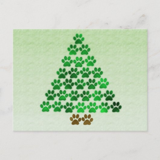 De Kerstboom van de hond/van de Kat Feestdagenkaart (Voorkant)