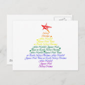 De Kerstboom van de regenboog Feestdagenkaart (Voorkant / Achterkant)