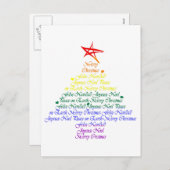 De Kerstboom van de regenboog Feestdagenkaart (Voorkant / Achterkant)