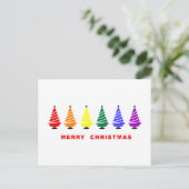 De Kerstboom van de regenboog Feestdagenkaart (Staand voorkant)