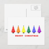 De Kerstboom van de regenboog Feestdagenkaart (Voorkant / Achterkant)