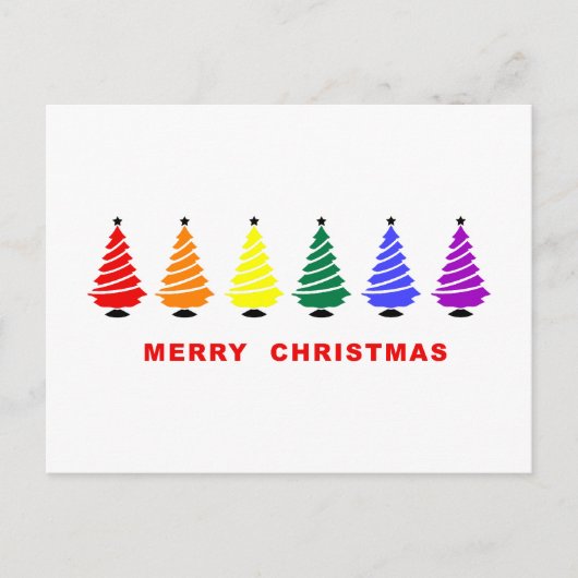 De Kerstboom van de regenboog Feestdagenkaart (Voorkant)