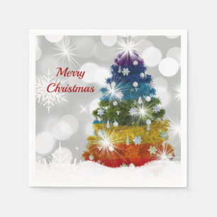 De Kerstboom van de regenboog Servet