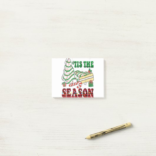 De kerstboom van de seizoenen maakt Debbie Post-it® Notes (Op bureau)