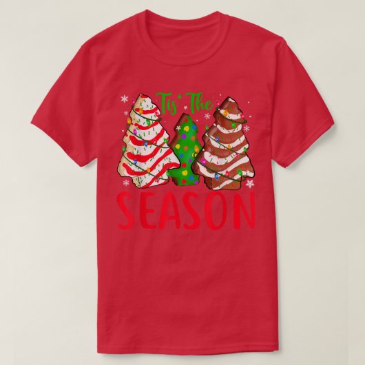 De kerstboom van de seizoenen maakt Debbie T-shirt (Design voorkant)