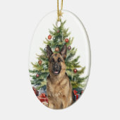 De kerstboom van de Shepherd Dog Keramisch Ornament (Links)