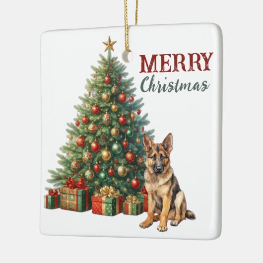 De kerstboom van de Shepherd Dog Keramisch Ornament (Links)