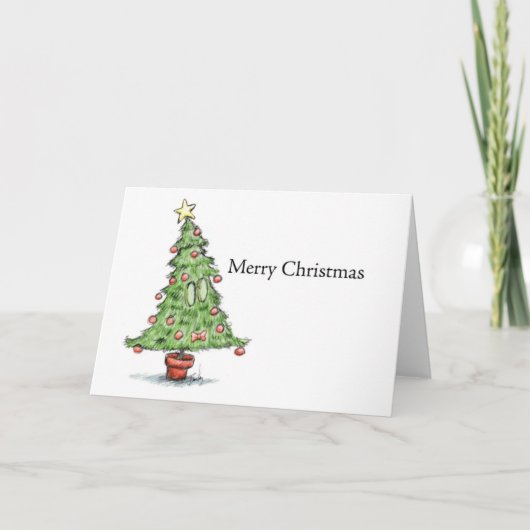De Kerstboom van de Vlinderdas Feestdagen Kaart (Voorkant)