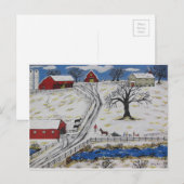 De Kerstboom van het land Feestdagenkaart (Voorkant / Achterkant)