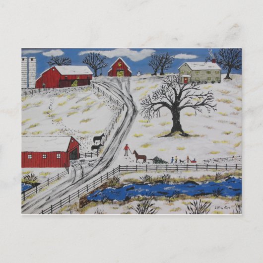 De Kerstboom van het land Feestdagenkaart (Voorkant)