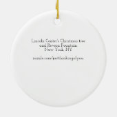 De kerstboom van het Lincoln Center - Keramisch Ornament (Achterkant)