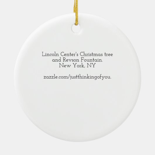De kerstboom van het Lincoln Center - Keramisch Ornament (Achterkant)