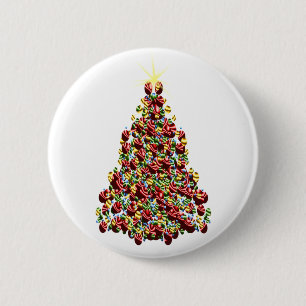 De Kerstboom van het ornament Ronde Button 5,7 Cm