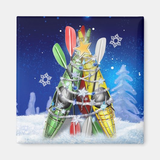 De kerstboom van Kayak Magneet (Voorkant)