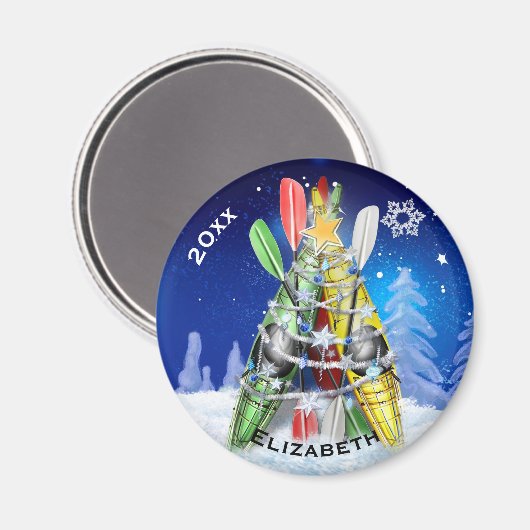 De kerstboom van Kayak Magneet (Voorkant / Achterkant)